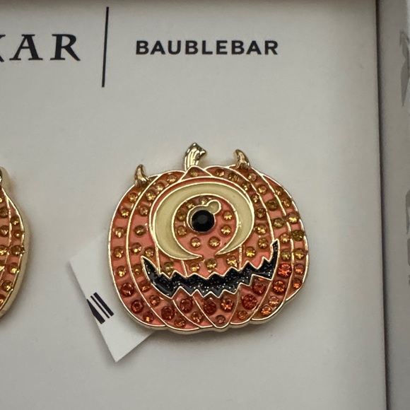 BaubleBar Pumpkin Earrings - Gold and Orange - Picture 2 of 4